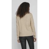 VILA - Gebreide Top - V-hals - Lange Mouwen - Eenvoudig Design