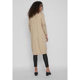 Vila Vest Viril Long Knit Cardigan-noos 14042770 Natural Melange Dames