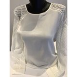 OBJECT Semi-transparante Top OBJZOE met Textuur Wit