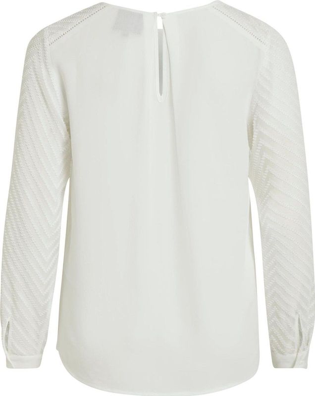 OBJECT Semi-transparante Top OBJZOE met Textuur Wit