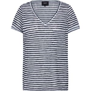 Objtessi Slub S s V-neck Noos 23023816 Sky Captain white Stripes