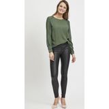 Object - Belle - Legging - Gecoate - Glanzend Materiaal - Halfhoge Taille