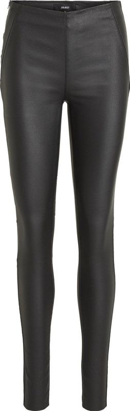 Object - Belle - Legging - Gecoate - Glanzend Materiaal - Halfhoge Taille