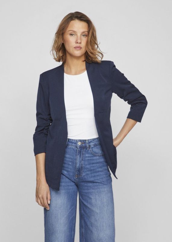 Vila - Viher ¾ Blazer - Blazer - Gerecycled Polyester - ¾ Mouwen met Rimpeleffect