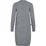 Vila - Lange Cardigan - Grijs Melange - Viscose/Nylon/Polyester