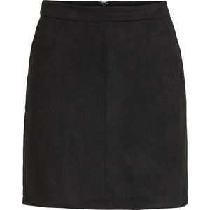 VILA - RW SKIRT - Rok - Imitatie Suède - Zwart