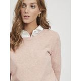 Vila Rundhalspullover VIRIL-O-PULLI Feinstrick mit feinen Strickdetails