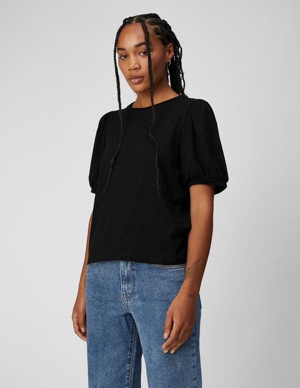 Object - Dames Top - Korte Mouw - Ronde Hals - Groen - 52% Lyocell - 43% Viscose - 5% Elastaan