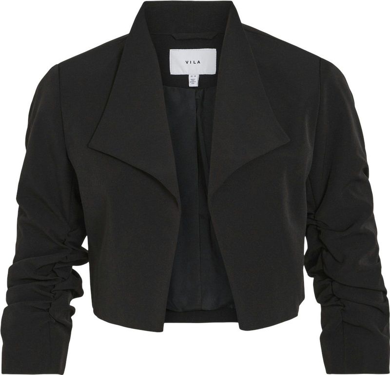 Vila - Her Cropped Blazer - Groen - Polyester
