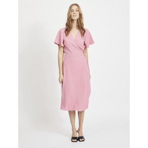 Vila - Loe Wrap - Midi-jurk - Korte Mouwen