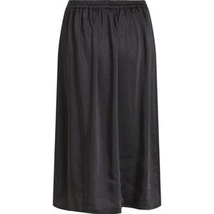 VILA Midi-Rok - Satijnen Look - Polyester - High-Waist
