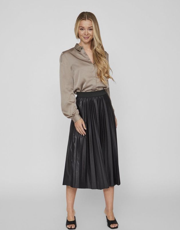VILA dames rok VINITBAN SKIRT/SU - NOOS, Zwart, XL