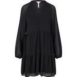 Jurk Mila - Effen - Gerecycled Materiaal - Uitgesneden Hals - Lange Mouw