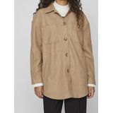 Blouse - Effen - Lange Mouw - Normale Pasvorm - Stevige Stof