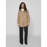 Blouse - Effen - Lange Mouw - Normale Pasvorm - Stevige Stof