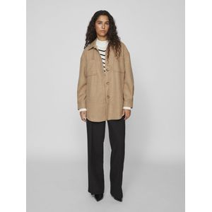 Blouse - Effen - Lange Mouw - Normale Pasvorm - Stevige Stof