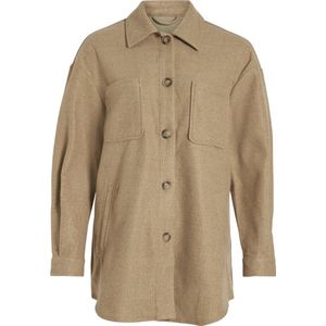 Blouse - Effen - Lange Mouw - Normale Pasvorm - Stevige Stof