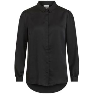 VILA - ELLETTE - Blouse - Zwart - Klassieke Blouse met Pofmouwen