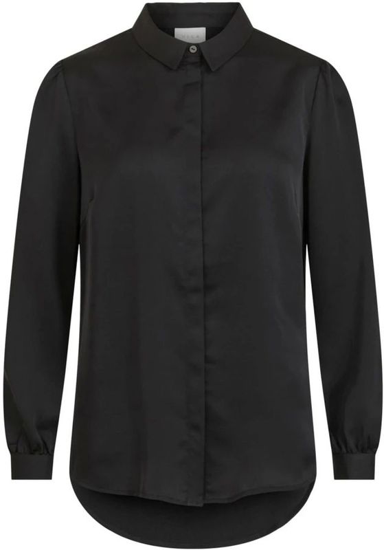 VILA - ELLETTE - Blouse - Zwart - Klassieke Blouse met Pofmouwen