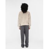 Object - Objkamma Cable Knit Pullover Noos - Gebreide Trui - Zilvergrijs - Ballonmouwen