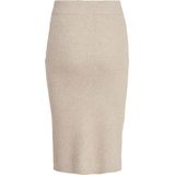 VILA Gebreide Midi Rok VIRIL Beige