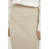 VILA Gebreide Midi Rok VIRIL Beige