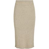 VILA Gebreide Midi Rok VIRIL Beige