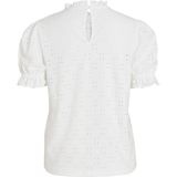 Vila T-shirt Vikawa S s Flounce Top su - Noos 14070251 Optical Snow Dames