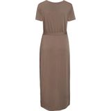 Object - Nadia S/s Midi Jurk - Bruin - Polyester