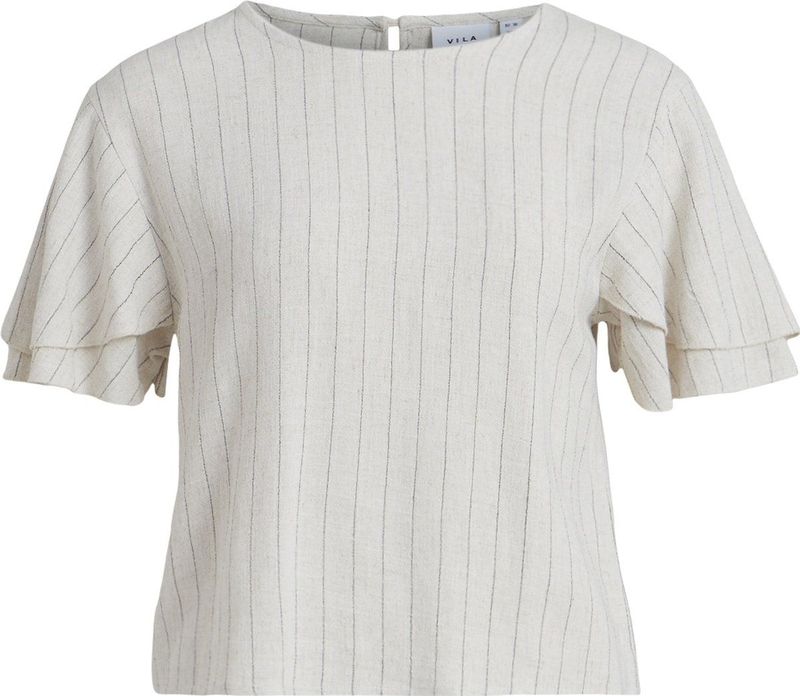 Vila - Vikulia T-shirt - Blauw - Katoen