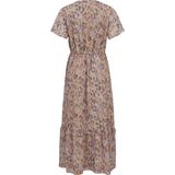 Vila - Jurk - Grafisch Patroon - Korte Mouwen - V-hals - Polyester