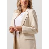 OBJECT Rechtvallende Blazer OBJSIGRID van Gerecycled Polyester Offwhite