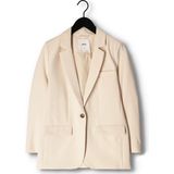 OBJECT Rechtvallende Blazer OBJSIGRID van Gerecycled Polyester Offwhite