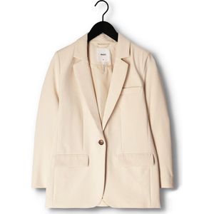 OBJECT Rechtvallende Blazer OBJSIGRID van Gerecycled Polyester Offwhite