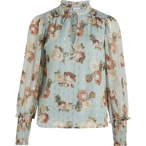 Vila - Maat 36 - Blouse Vimarion Print Foil Desert Sage Flowers Dames