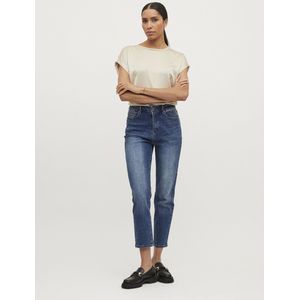 Vila - Satin Top - Korte Mouwen - Goud - 100% Polyester