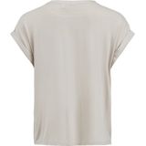 Vila - Satin Top - Korte Mouwen - Goud - 100% Polyester