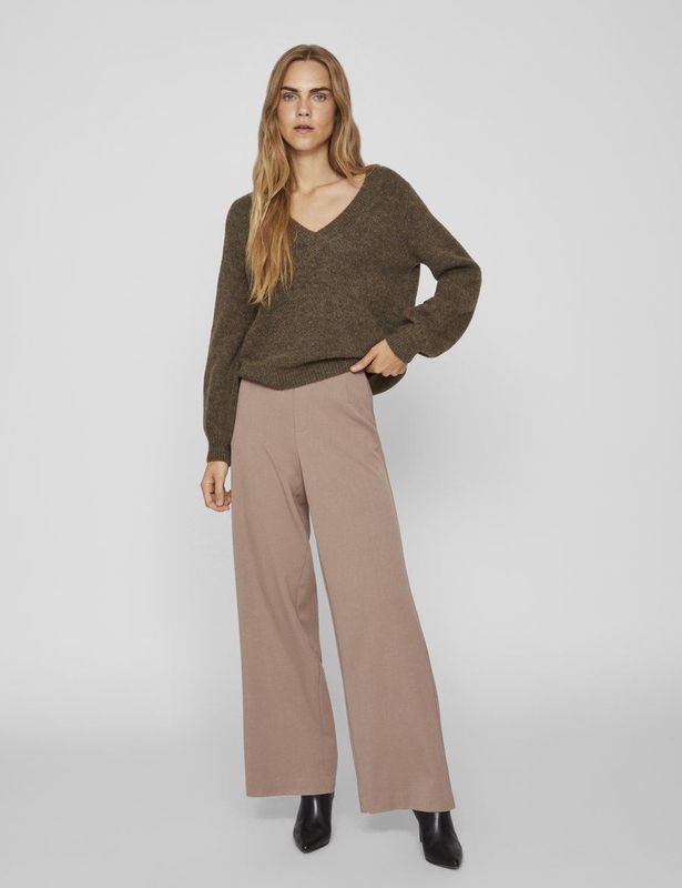 Vila - Jamina Rev - Gebreide Trui - V-hals