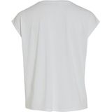 VILA - T-shirt - Wit - Modal - Korte Mouwen - V-hals
