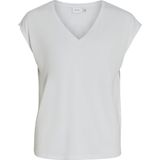 VILA - T-shirt - Wit - Modal - Korte Mouwen - V-hals