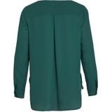 VILA - Blouse - Groen - Polyester - Lange Mouwen - V-hals