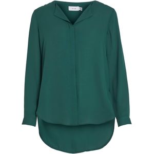 Blouse met V-hals en lange mouwen VILA. Polyester materiaal. Maten S. Groen kleur