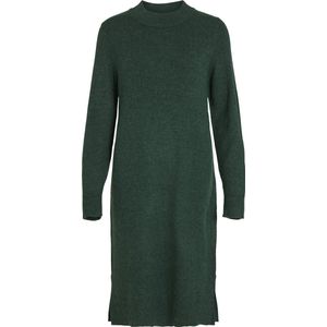 VILA - VIRil - Gebreide Jurk - Smaragd - 3/4 Lengte - Losse Pasvorm