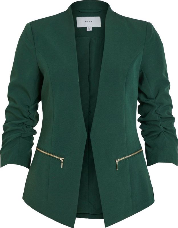 VILA - Vijoy Blazer - Pineneedle - 3/4 Mouw - Dames