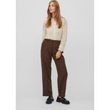 Vila Blouse Beige - Effen - Ronde Hals - Vichikka Lace L/S Shirt