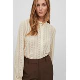 Vila Blouse Vichikka Lace - Birch - Kanten Stof - Regular Fit