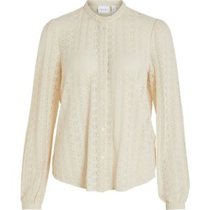 Vila - Vichikka Lace Shirt - Blouse - Birch - Kanten Stof
