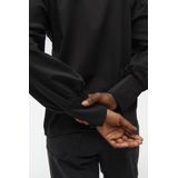 Object - OBJCAROLINE L/S TOP NOOS - T-shirt - Zwart - Katoen