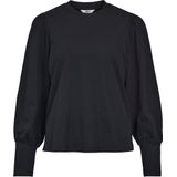 Object - OBJCAROLINE L/S TOP NOOS - T-shirt - Zwart - Katoen