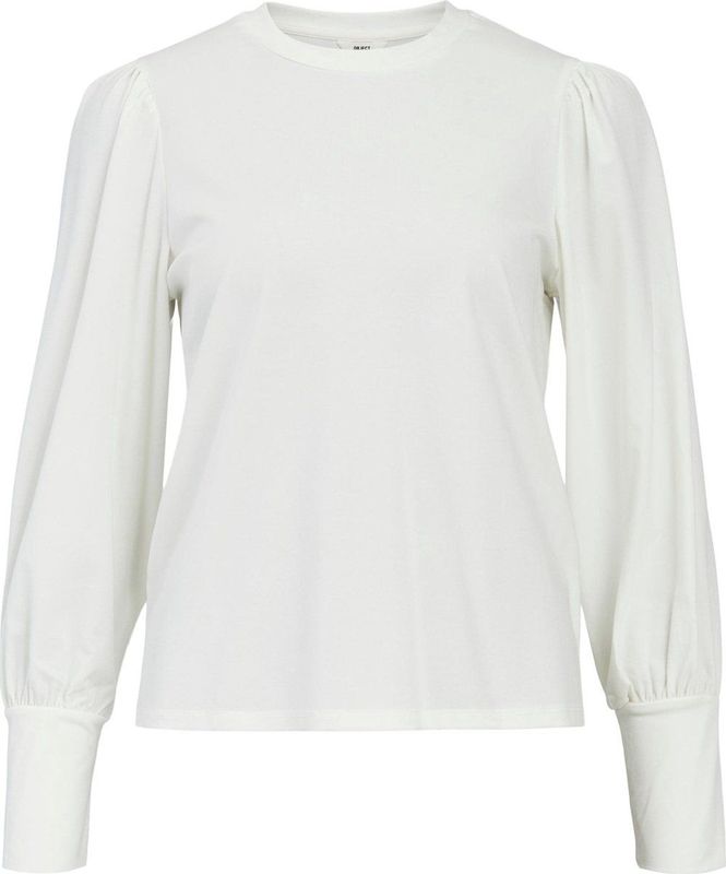 Object Objcaroline L s Top Noos Tops T-shirts Dames - Shirt - Wit